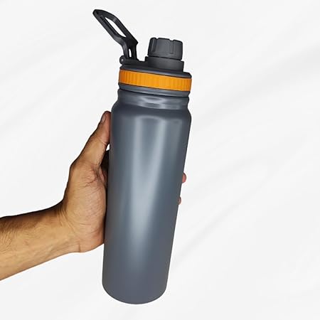 Garrafa De Agua Termica Gelada 800ml Em Aço Inox Antivazamento Com Infusor Com Alça Agua Quente ou Fria Para Academia Treino Caminhada